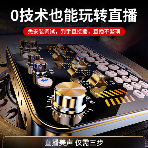Jifan Jinyun V19 Douyin Kuaishou live sound card equipment full set of anchor recording and singing computer mobile phone karaoke microphone anchor singing sound card live equipment set [top version] V19 sound card + wireless microphone + accessories full set + audio