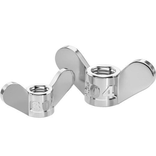 Tianzhuo Hardware 304 stainless steel hand screw nut big ear butterfly nut butterfly type rams horn ingot screw nut 5M6M8-M20 M5-2 only