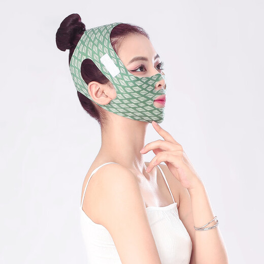 Adults have a happy face sculpture, facial lifting and tightening artifact, face slimming chin, nasolabial fold elimination, V-face artifact mask bandage, diamond grid