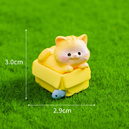 Cute Cartoon Shiba Inu Desktop Ornament Mini Puppy Kitten Simulation Animal Model Toy Micro Landscape Decoration 5 Naughty Kittens Set