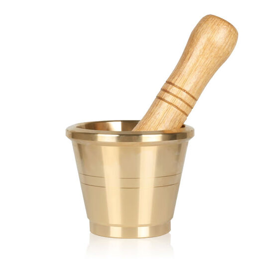 Jie Yu Mao Cantonese-style copper cup, medicine jar, garlic press, garlic masher, Chinese medicine pounder, medicine cup, medicine mortar, medicine jar, mortar, extra thick medium size, buy 1 get 6 free
