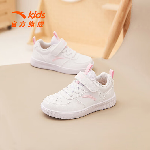 Sneakers para hombres y mujeres para hombres y mujeres Spring y verano Fuera de cuero cómodo Velcro Escuela primaria Zapatos blancos [Estilo de mujeres] White/Water Pink 9901H-4 29