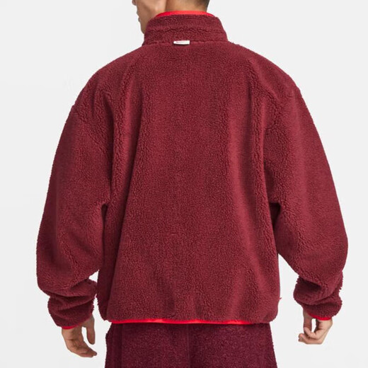 Nike (Nike) Jacke Herrenbekleidung Frühling 2025 CNY Dragon Jahr Limited New Drei-Hook Imitation Lammstand Halsband Sport Casual Clothing FZ6194-677 Red XL