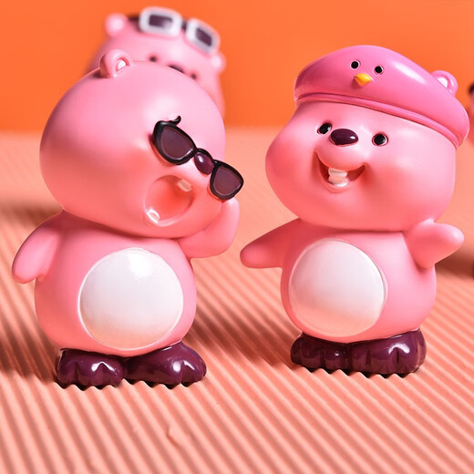 SHANPO (SHANPO) Girls' Birthday Gift Niche High-end and Practical Little Beaver Ruby Loopy Blind Box Hand-Off Desk Ornament Little Beaver Happy Daily (8 pcs end box not repeated)