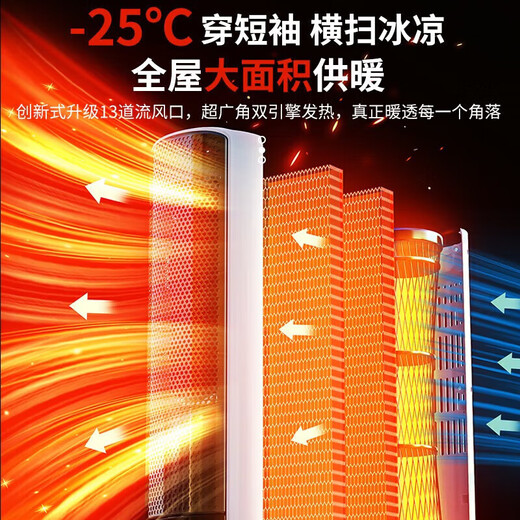 MI Xiaomi pepper heater heater electric heater home smart voice energy-saving electric heater graphene small sun tower vertical wide-angle office horizontal knob style - dumping power off (graphene fast heating)