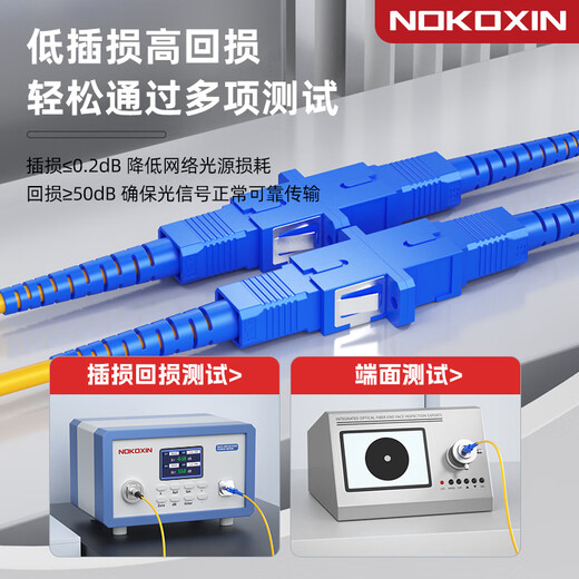 Nokoxin Telecommunications Grad Faser Jumper SC-SC Single-Mode Single-Core-Faser-Kabel LSZH-Material niedrig rauchhalogenfrei umweltfreundlicher Flammschutzmittel Quilt Single-Mode Single-Core SC-SC 3 Meter