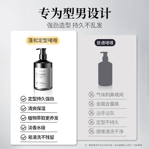 乐小菲啫喱膏男士定型保湿发油发蜡发胶一体三七侧背头轻盈持久留香发泥