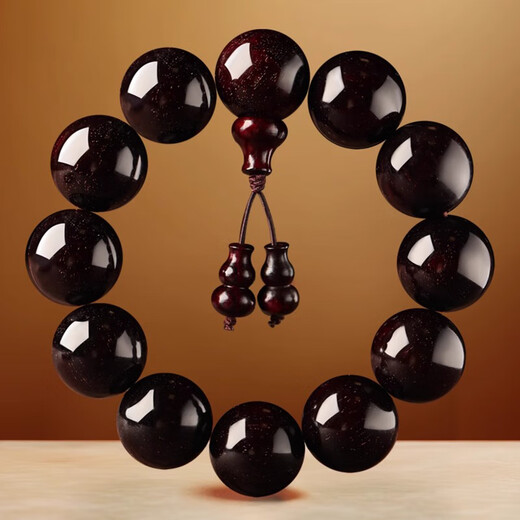 Xin Luxury Auténtica Pulsera de Palisandro de Hoja pequeña Estilo Venus para Hombres Juguete de sándalo Madera de sándalo Sangre de sándalo Pulsera de Cuentas de Buda Diámetro de Cuentas para Hombres 18 mm