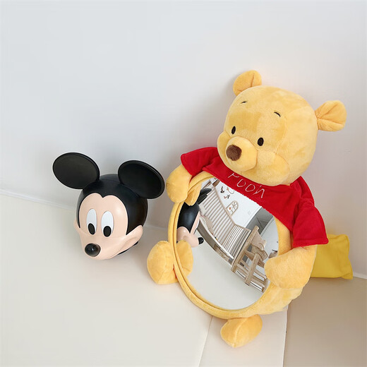 CLCEY Car Child Safety Seat Basket Baby Reflector Baby Cognition Car Observation Mirror Rearview Mirror Pink Minnie