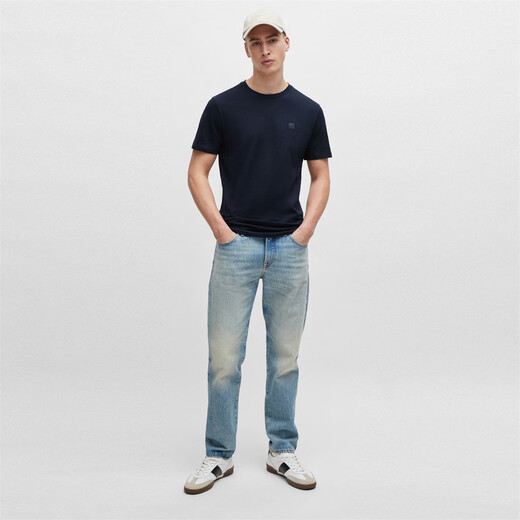 Hugo Boss Orange Label Men's Fashionable and Casual Cotton Short-Sleeved T-Shirt 50508584 10242631 Pink 694 M