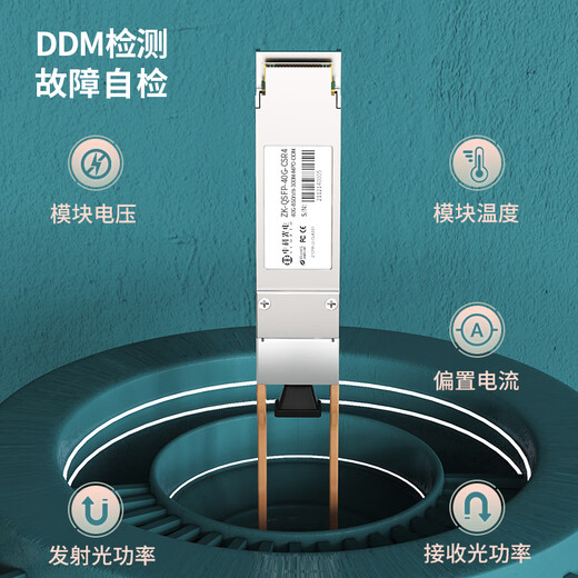 Zhongke Optoelectronics 40G Optical Module Fiber Module QSFP+ Optical Module MPO Multimode 300m ZK-QSFP-40G-CSR4 One