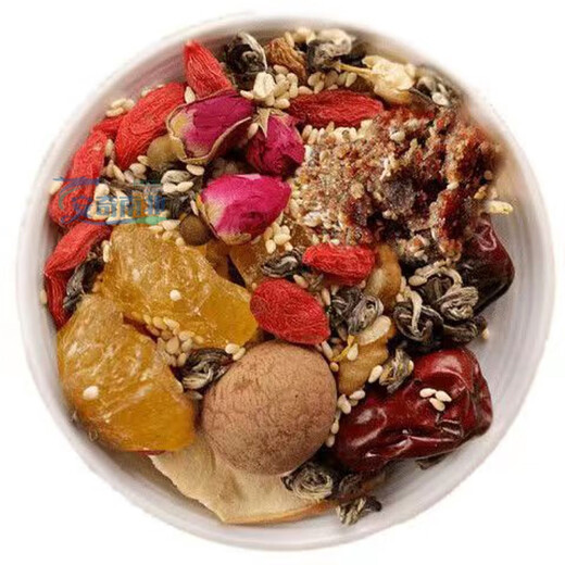 Food Huai Ningxia Babao Tea Rose Sauce Gaiwan Tea Sanbaotai Yinchuan Specialty Authentic Handmade Babao Tea Wolfberry Health Tea Authentic Traditional Old Flavor Babao Tea 1500g 75g*20 bags with rose sauce