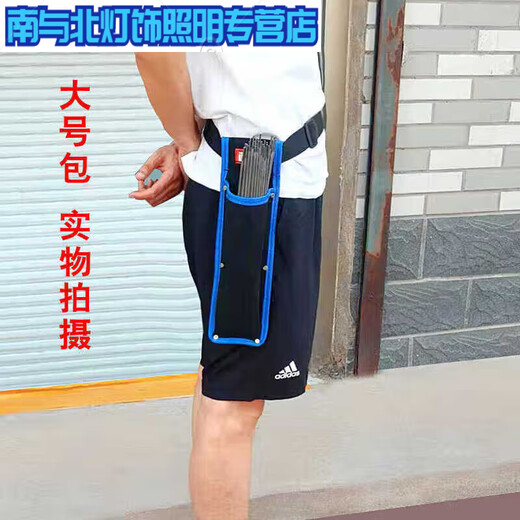 Sailotou welding rod waist bag thickened canvas anti-scalding tool waist bag fireproof high-altitude work welding bag black wear-resistant thickened large size 1