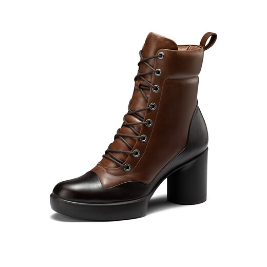 ECCO [Natacha-Joint] Britisch-Stil mit hohen Ritterstiefeln im Britenstiefel 7373 Mokka Brown/Walnut Brown 36