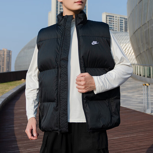 耐克（NIKE）棉马甲男装 春季新款运动服时尚宽松立领夹克背心保暖休闲外套 FB7374-010 S