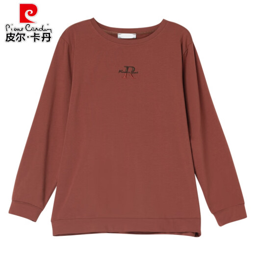 Pier Cardin Sweet Sweets para mujeres Spring and Autumn New Large Femen's Loose Bedding Femense Slimming Mother-Edy Mother-Edy Cotton Casual Top Grass Green [6191] 3XL 145-160Jin [Jin es igual a 0,5 kg]