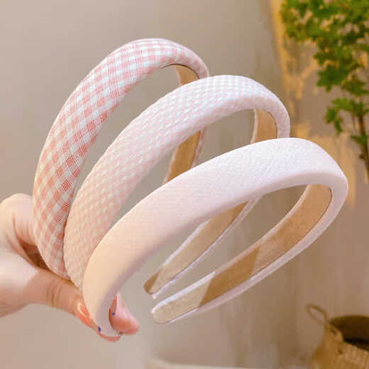 Tang Funi three-piece set of children's hairbands and hair accessories that do not hurt the head, baby headbands, hair bundles, girls, girls, cute hairbands, purple sponge wide-brimmed hairbands, 3-piece set, 1 piece