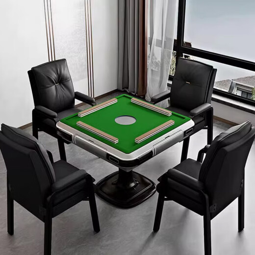 JEJE chess and card room special mahjong chair backrest home comfortable computer chair mahjong machine chair gray leather-painted legs-[double thickened] fixed armrests