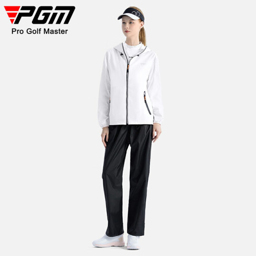 PGM Golfanzug Männer und Frauen Regenmantel Regenfisch Ganzkörperausrüstung und Hosen komplette Kleidung YF688-Weiß xl