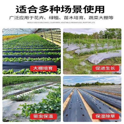 农用白色地膜加厚抗老化塑料薄膜除草保温保湿防草耐拉扯小拱棚膜 白色10.6斤0.8米宽1315米长 薄款