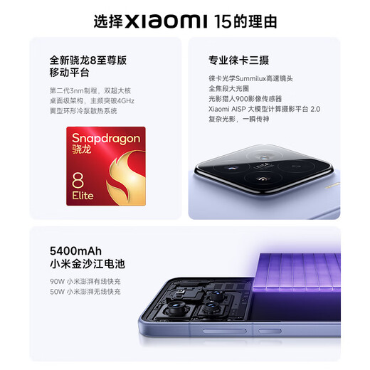 Xiaomi Xiaomi 15 Neues 5G Mobiltelefon Xiaomi 15 Mobiltelefon Xiaomi 15 Weiß 12 GB+256 GB Offizieller Standard