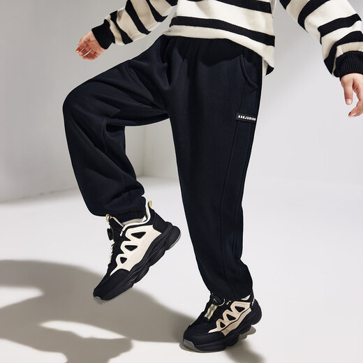 ASK JUNIOR Children's Pants Autumn and Winter Wear Large Children's Warm All-in-One Velvet Casual Pants Trendy New Year Boys' Sweatpants