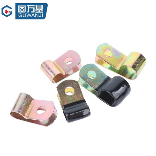 固万基铁镀锌单管夹Q686F4浸塑R型弹簧性油管卡箍线卡固定理线金属夹子紧固件大全 铁彩锌 D6[10只]