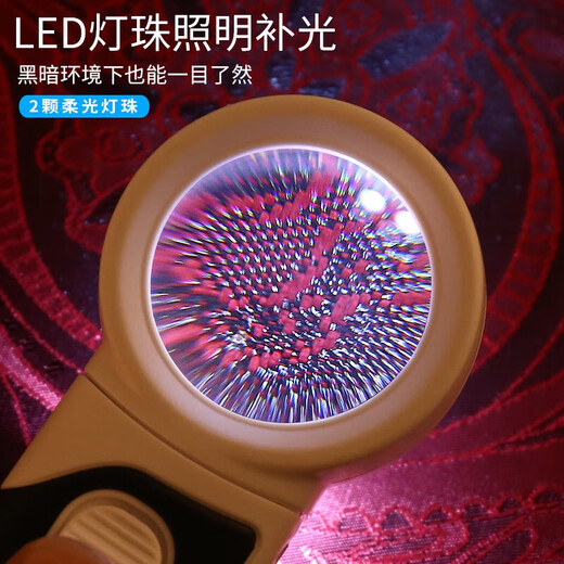 ZKHE magnifying glass with light 40 times optical lens high-definition magnifier home electronic chip motherboard mobile phone repair jewelry appraisal magnifying glass with light 37MM optical 40 times with DC LED fill light, high-definition lens