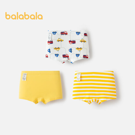 Balabala boys underwear cotton type A children's boxer shorts baby skin-friendly four-corner three-pack 209925170105