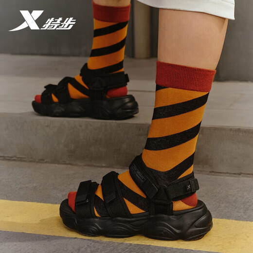 Xtep sandals for women sports outdoor non-slip 876218500006 black 38