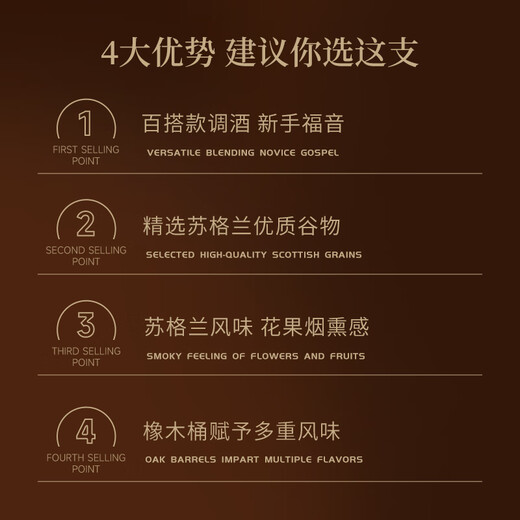 路易马西尼苏格兰洋酒威士忌40°烈酒酒吧可乐桶调和型微醺自饮调酒聚会送礼 卡尔夫人单支700ml