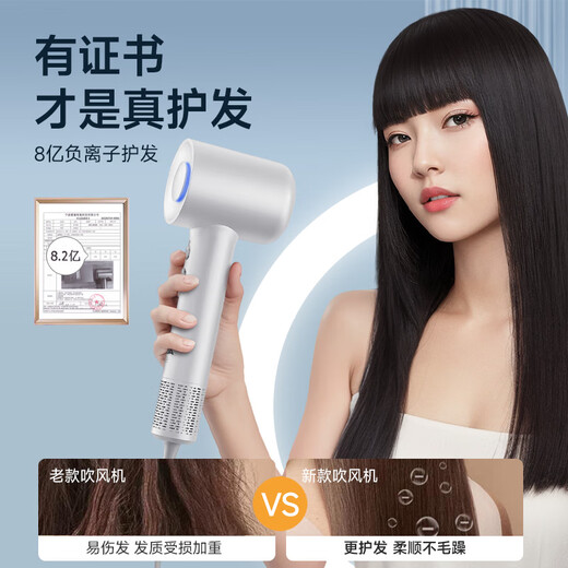 AUX high-speed hair dryer household hair dryer negative ion hair care high-power barber shop special high-wind quick-drying leafless bass hair salon style hair dryer birthday gift for girls