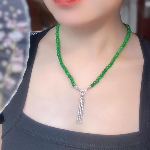 Baozha millet bead chain buckle 18K gold inlaid with diamond tassel pendant emerald necklace pearl bracelet connecting buckle accessories 18K gold diamond bead buckle suitable for 3-7mm beads