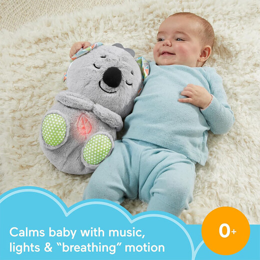 Fisher-Price Baby Educación temprana Koala Plush Toys Machine Sound Machine Iluminación de música personalizable adecuada para recién nacidos Grt59