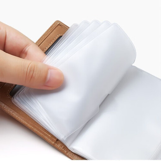 GBONI Tarjeta Bag Men's Bank Certicate Bag Card Card de visita para mujeres Clip Antidemagnetización Gran capacidad Negocio Multifuncional Licencia de conducir de la licencia de cuero de cuero preferido [Caki]