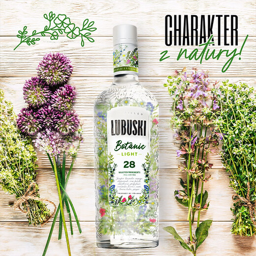 卢布斯基果味金酒蓝莓柑橘粉红草莓LUBUSKI琴酒毡酒女士酒波兰进口洋酒 植物学家金酒 500mL 1瓶