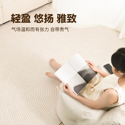 Seven cotton Belgian velvet living room carpet, stain-resistant, non-slip and easy to care for, inspirational impression, light luxury and minimalist 180*250cm