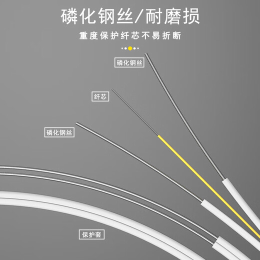 SK-LINK Telecom grade indoor fiber leather cable 1 core 2 steel wire single mode single core leather cable butterfly 200m optical fiber entry mobile China Unicom fiber jumper SNGLSM-200M