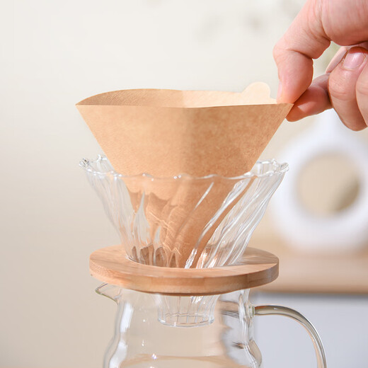 CLITON coffee filter paper log portable drip-type hand-brewed coffee powder filter V-shaped filter cup filter paper 100 sheets