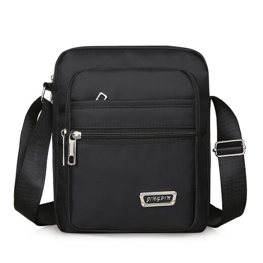 Ziwu Dried Men's Bag Casual Shoulder Bag Oxford Cloth Small Backpack Men's Bag Casual Crossbody Bag Canvas Bag Hand-in Business Trend [Si La Basic Style]+[YZ3519 Black]