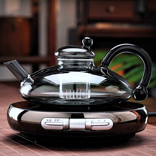 Gaoming 2025 new rat tail glass teapot household light luxury high-end electric ceramic stove tea maker special tea cooking set Ming Fengxiang electric ceramic stove + Fushu teapot 550ml