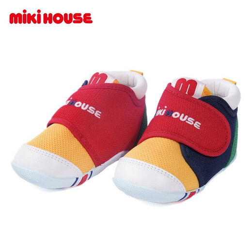 Mikihouse Kleinkindschuhe für Jungen- und Mädchenschuhe klassische Indoor-Schuhe für Babys und Kleinkinder vierjährige nicht rutschende atmungsaktive Babyschuhe Sportschuhe mehrfarbig 12 (geeignet für Fußlänge 11,5 cm)