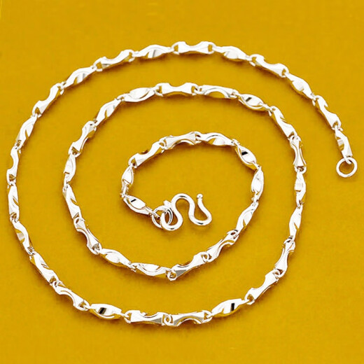 Fat Donglai same style pt950 platinum necklace for men Pt950 platinum necklace for men, simple ingot 18 chain length 50cm long weight 12g thick 2mm