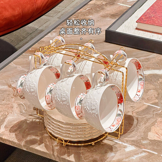 Juego de té de regalo de boda Qipai conjunto completo de regalos de boda y regalos para recién casados para recién casados y regalos para nuevas casas prácticas para amigos. Set de té de gama alta Caja de regalo de 16 piezas [848]