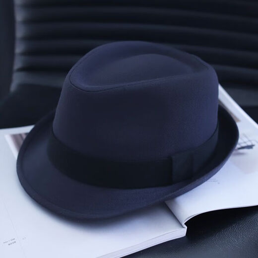 Tochino's new spring, autumn and winter trendy brand internet celebrity men's hat warm gentleman jazz hat fashionable casual foldable hat for women black with skull logo regular size 55-57CM