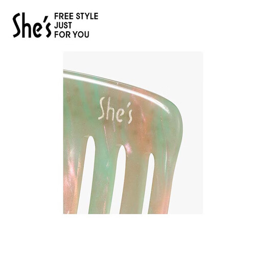 She s Akiko Monet impression acetate plate bright comb multi-tooth hair comb broken hairpin hair accessories headdress birthday gift light emerald green D0