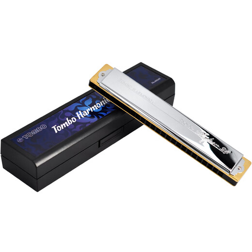 TOMBO 6624S Polyphone 24-Loch-Mundharmonika für Erwachsene, fortgeschrittene professionelle Tongbao-Mundharmonika für Anfänger, C-Taste, 24-Loch-12-teiliges Set + Gigbag, keine Geschenke