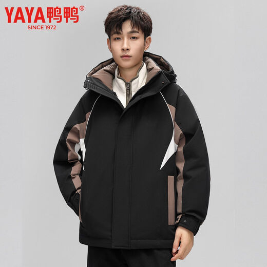 Duck Duck Wang Yibo same style down jacket men's thickened short hooded 2025 winter new trend warm jacket trend