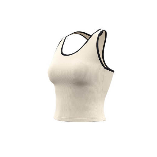 LULUUVTTOH Summer New Ribbed Sports Vest Women's Slim Fit Pilates Training Fitness Yoga Quick-Drying Top Women's Black XL