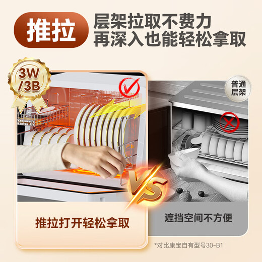 Canbo Disinfection Cabinet Household Small Vertical Desktop Countertop Disinfection Cupboard Drainage-Free High-Temperature Disinfection Drying Kitchen Two-Star Desktop Disinfection Two-Star 40L Upgraded Sterile White Consult Customer Service for Surprises